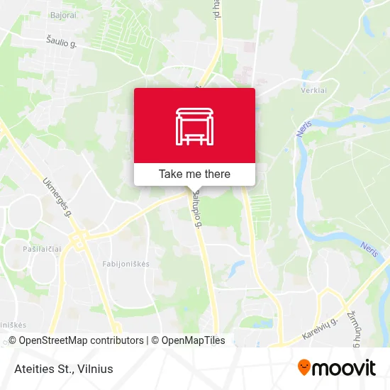 Ateities St. map