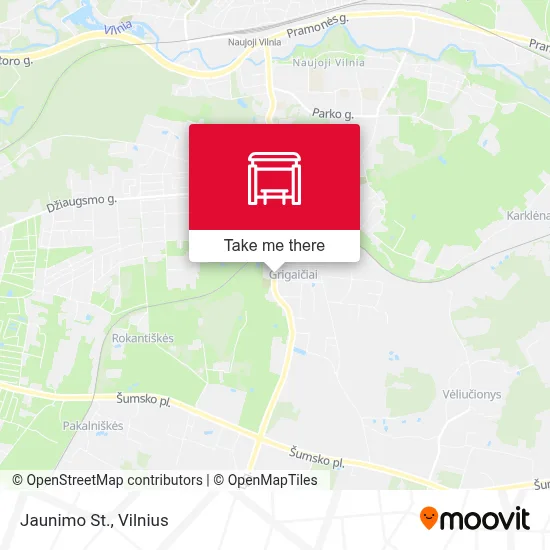 Jaunimo St. map