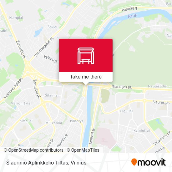 Карта Šiaurinio Aplinkkelio Tiltas