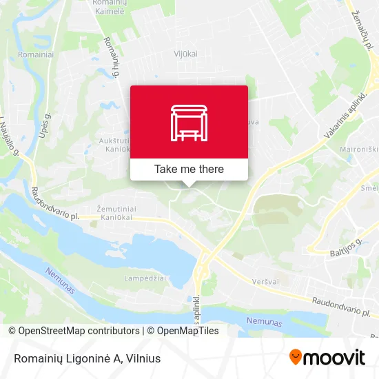 Карта Romainių Ligoninė A