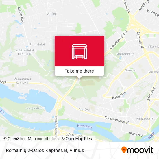 Карта Romainių 2-Osios Kapinės B