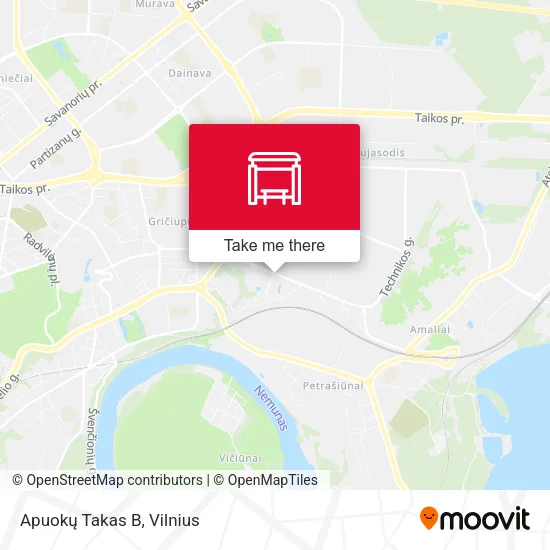 Карта Apuokų Takas B