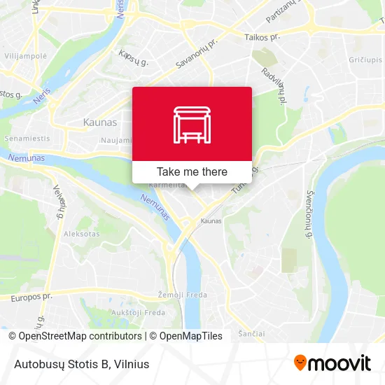 Карта Autobusų Stotis B