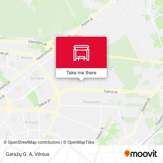 Garažų G. A map