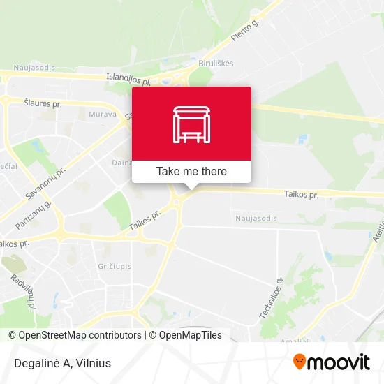 Карта Degalinė A
