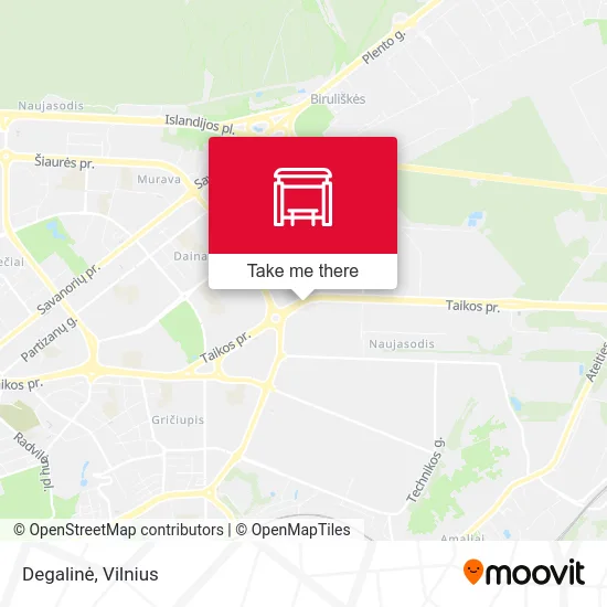 Degalinė map