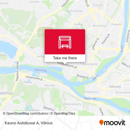 Карта Kauno Autobusai A
