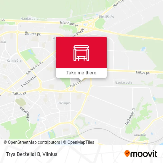Карта Trys Berželiai B