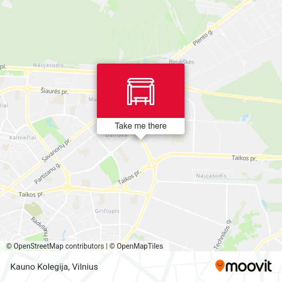 Карта Kauno Kolegija