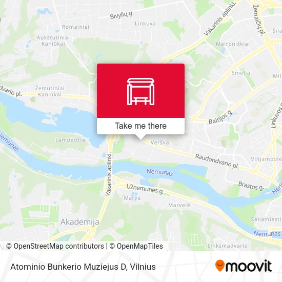 Карта Atominio Bunkerio Muziejus D