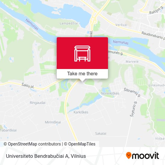 Карта Universiteto Bendrabučiai A