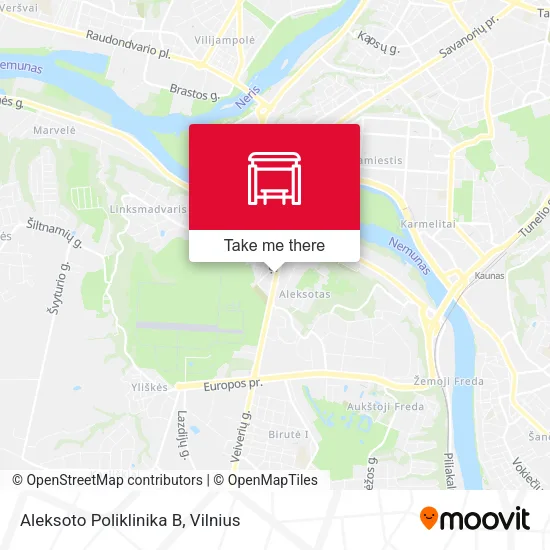 Карта Aleksoto Poliklinika B