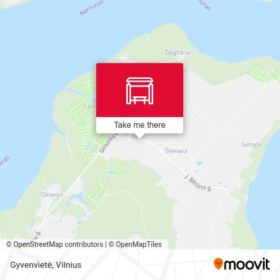 Карта Gyvenvietė