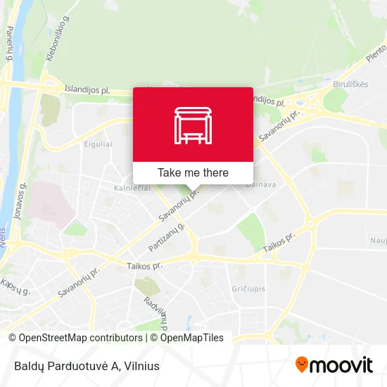 Карта Baldų Parduotuvė A
