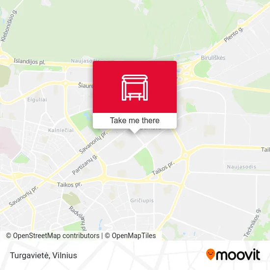 Карта Turgavietė