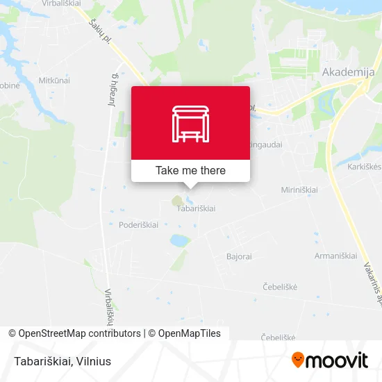 Карта Tabariškiai