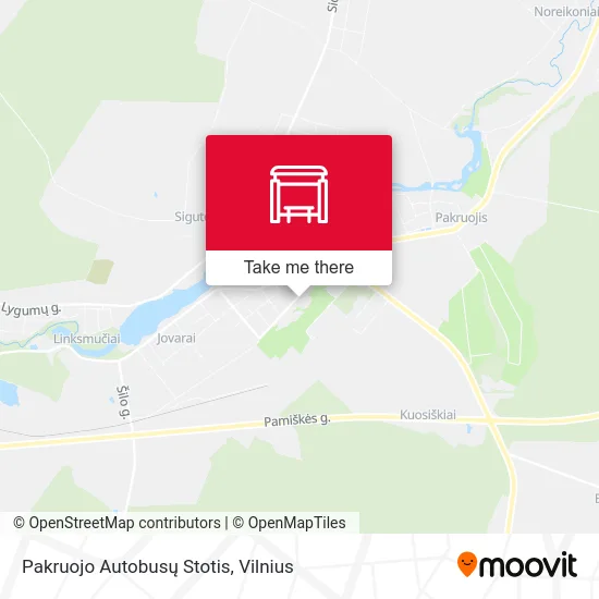 Карта Pakruojo Autobusų Stotis