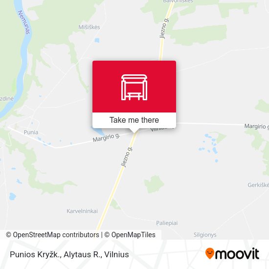 Карта Punios Kryžk., Alytaus R.
