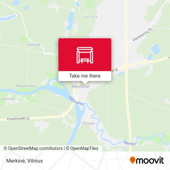 Карта Merkinė