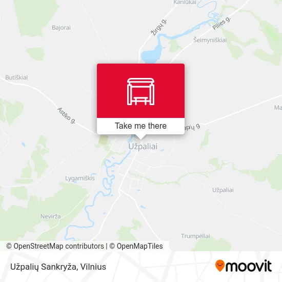 Карта Užpalių Sankryža
