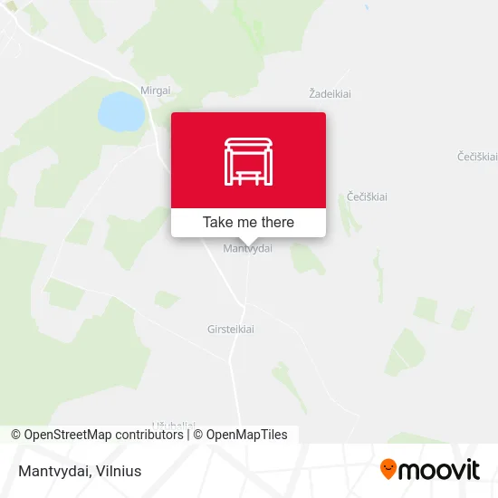 Карта Mantvydai