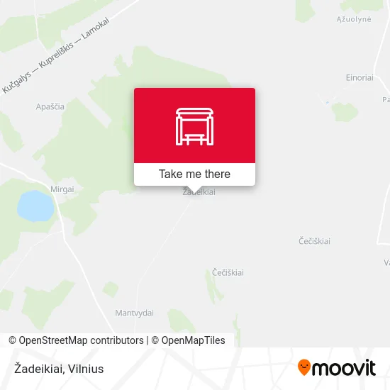 Карта Žadeikiai