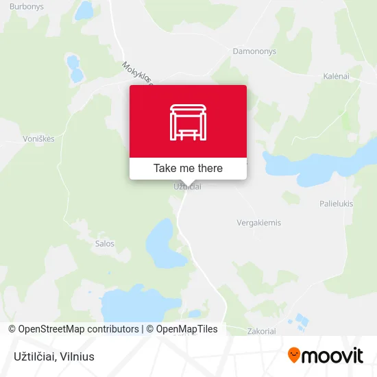 Карта Užtilčiai
