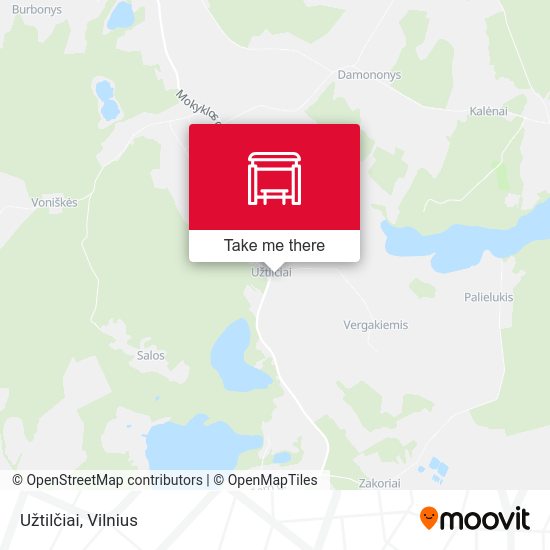 Карта Užtilčiai