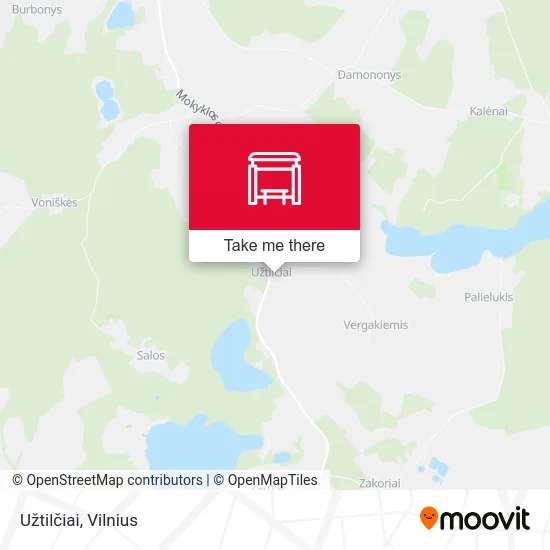 Карта Užtilčiai
