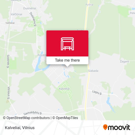 Карта Kalveliai
