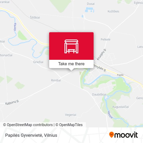 Карта Papilės Gyvenvietė