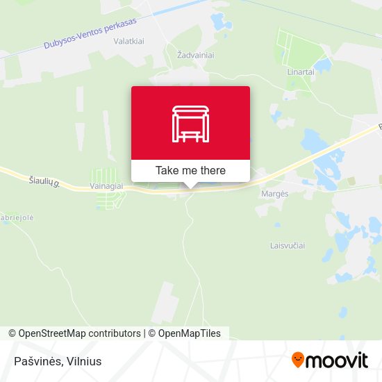 Карта Pašvinės