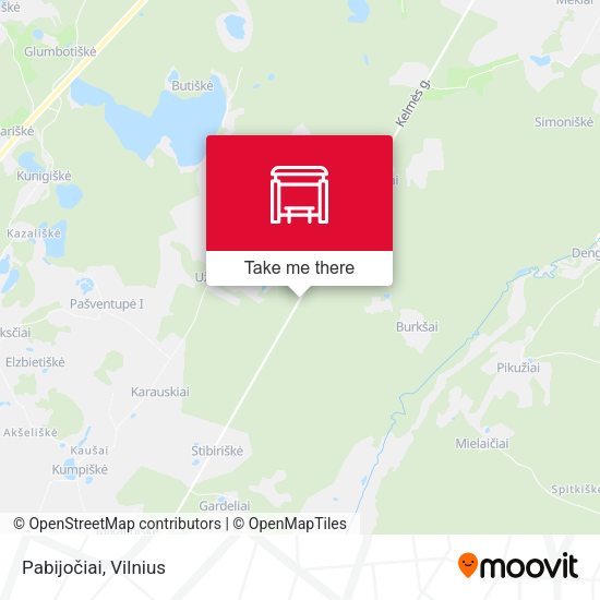 Карта Pabijočiai