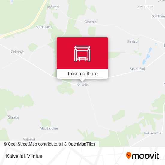 Карта Kalveliai