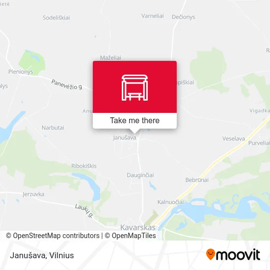 Карта Janušava