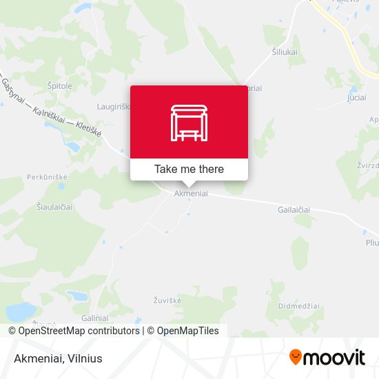 Карта Akmeniai