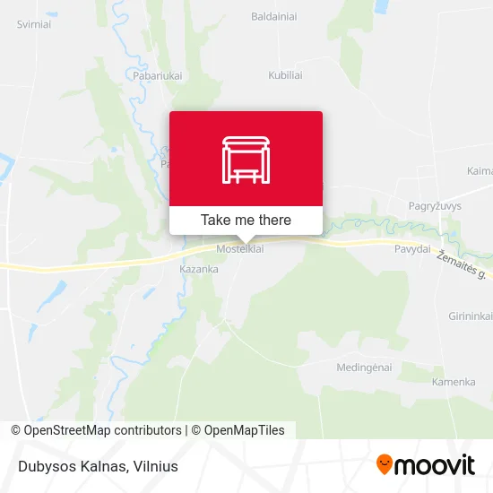 Карта Dubysos Kalnas