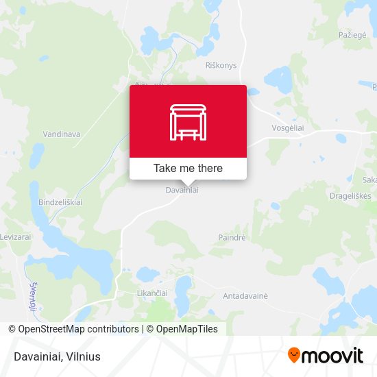 Карта Davainiai