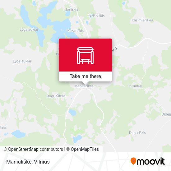 Карта Maniuliškė