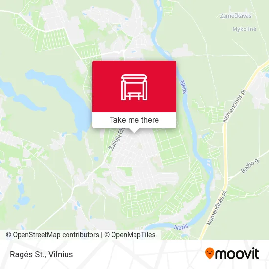 Ragės St. map
