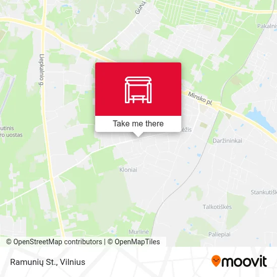 Ramunių St. map