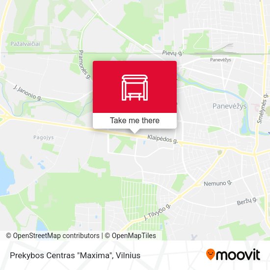 Карта Prekybos Centras "Maxima"