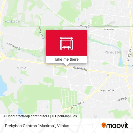 Карта Prekybos Centras "Maxima"