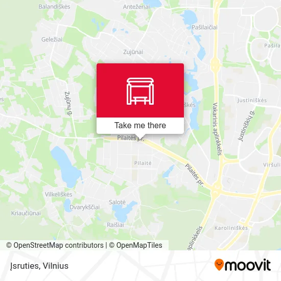 Карта Įsruties