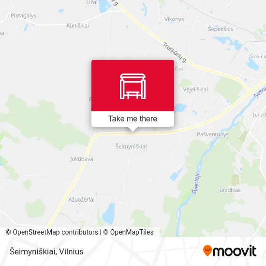 Карта Šeimyniškiai