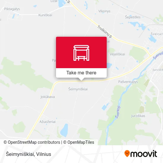 Карта Šeimyniškiai