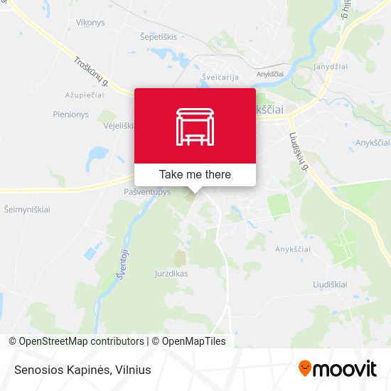 Карта Senosios Kapinės