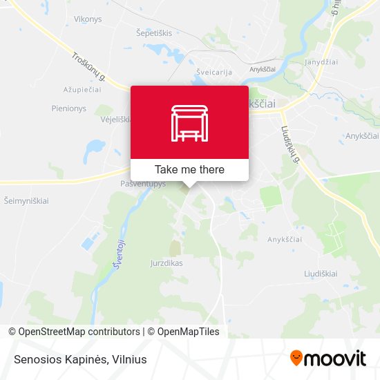 Карта Senosios Kapinės