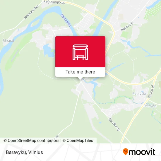 Карта Baravykų