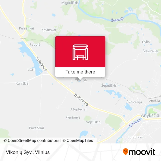 Карта Vikonių Gyv.